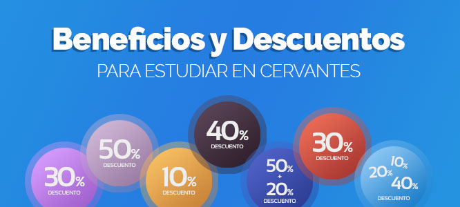 Beneficios y descuentos exclusivos para estudiar en Cervantes